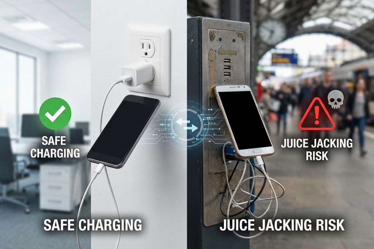 Juice Jacking ochrona przed kradzieżą danych przez publiczne USB